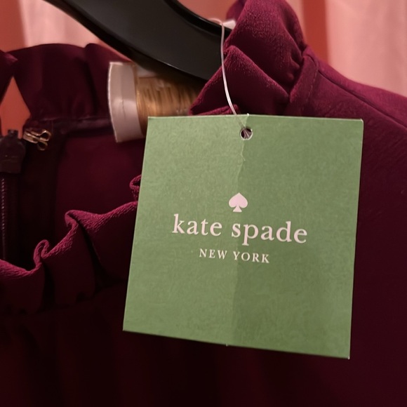 NWT Kate Spade Ruffle Shift Dress Medium in color “Ma Cherie” “My love” - Picture 11 of 12